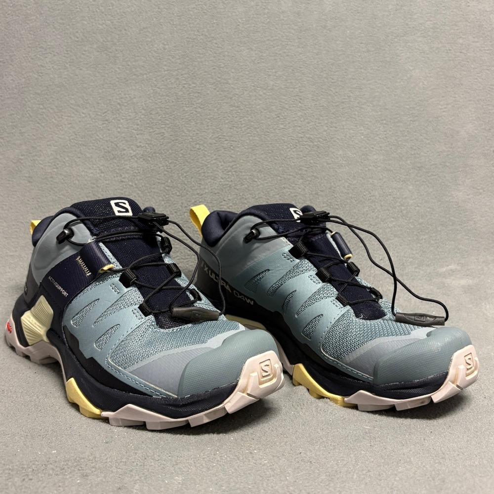 Salomon X Ultra 4 W Hiking Shoes Womens 6 Blue Navy Excellent Trail Trekking